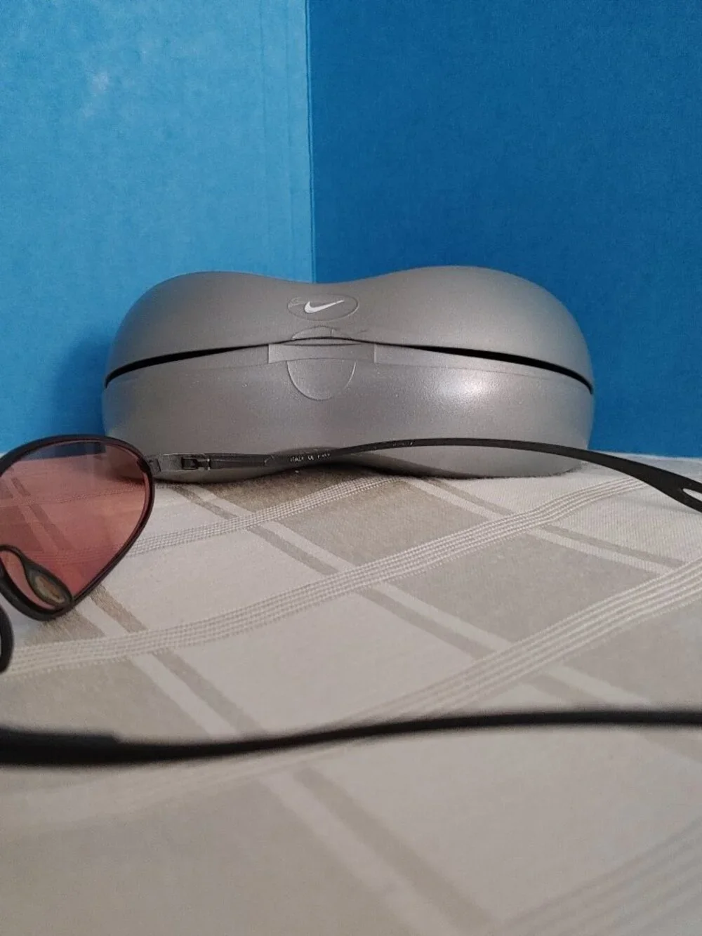 Vintage NIKE Oval Lenses & Black Metal Frames with NIKE Case